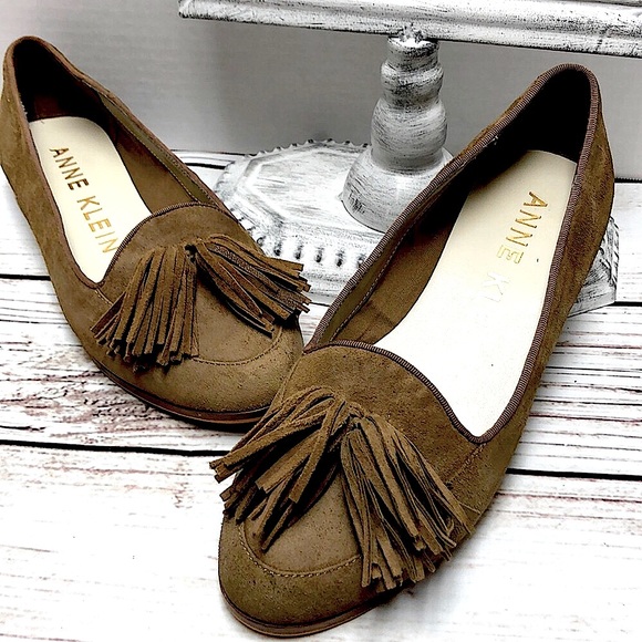 Anne Klein Suede Tassel Darcy Slip On Loafer - Picture 2 of 6